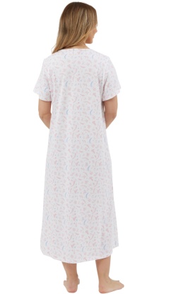 Marlon 100% Cotton Long Length Short Sleeve Harvest Nightdress